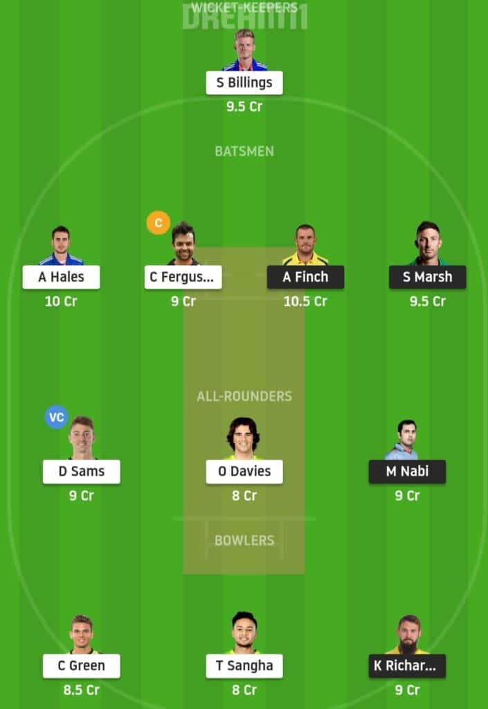 BBL 10 Match 22: REN vs THU Preview Dream11 Possible 11 Pitch Report | REN vs THU Dream11 Prediction Today | Renegades vs Thunder Key Players | Carrara Pitch Report