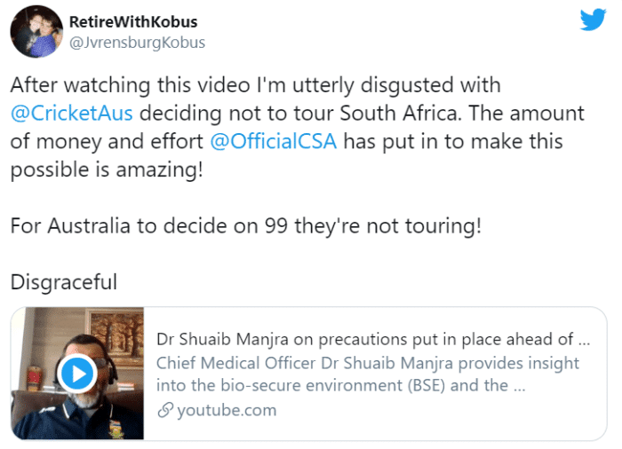 Australia postpone South Africa tour: Twitter reactions