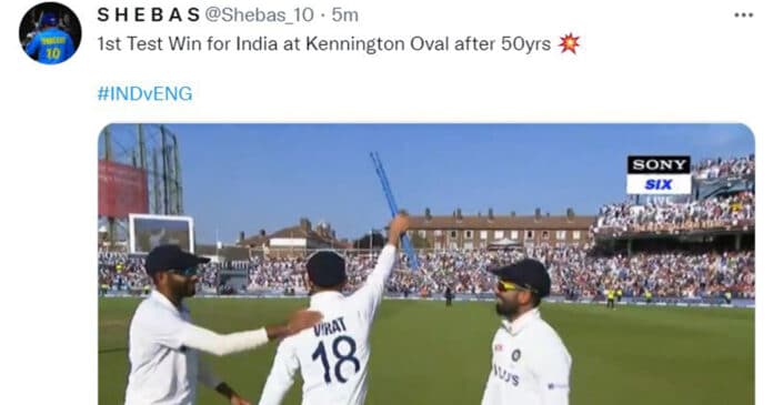Twitter reactions to fine India victory at The Oval | Twitter reactions to fine India victory at The Oval | Fans react on Twitter to India victory over England in 4th Test at The Oval