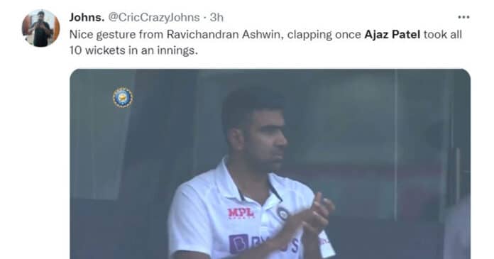 Cricket News: Twitter reactions: NZ rolled for 62 after Ajaz Patel takes all 10 | India roar after Ajaz Patel becomes 3rd Test cricketer to take 10