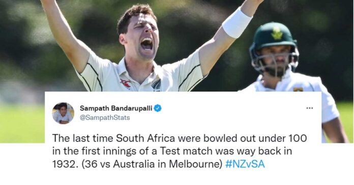 Cricket News: Twitter reactions as South Africa rolled for 95: Matt Henry 7/23 | Matt Henry takes 7 as South Africa rolled for 95 in 1st Test vs NZ