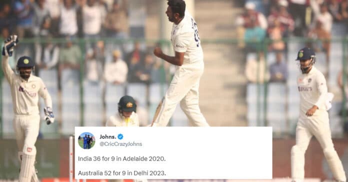 Cricket News: IND vs AUS 2nd Test Twitter reactions: Australia crumble again | Twitter reactions from IND vs AUS 2nd Test at Delhi