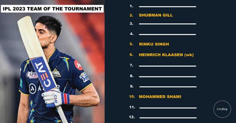 CricBlog’s IPL 2023 Team of the Tournament