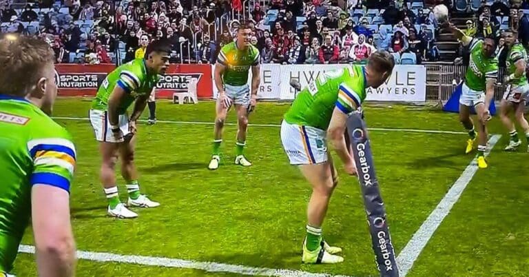 Footage of Canberra Raiders hilariously re-enacting Bairstow stumping