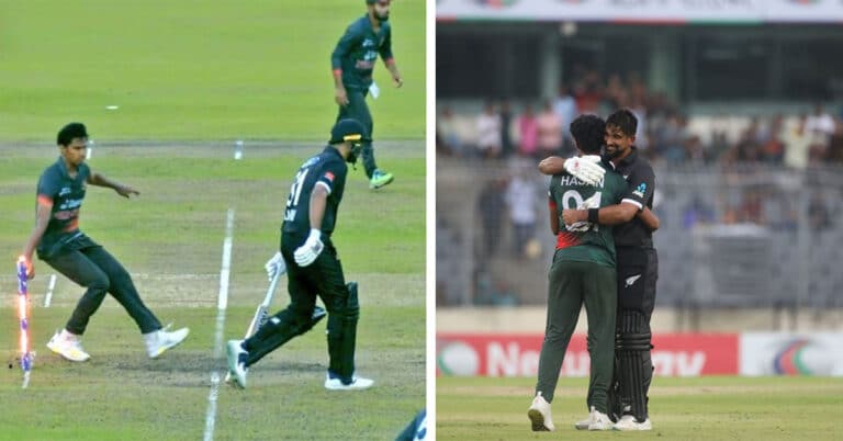 Litton Das calls Ish Sodhi back after run out at non-strikers end