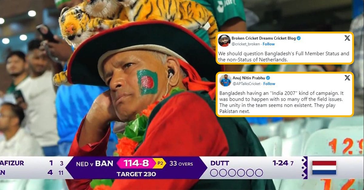 Cricket News: Fans slam Bangladesh after another poor display at the 2023 World Cup | Netherlands smash Bangladesh at Kolkata