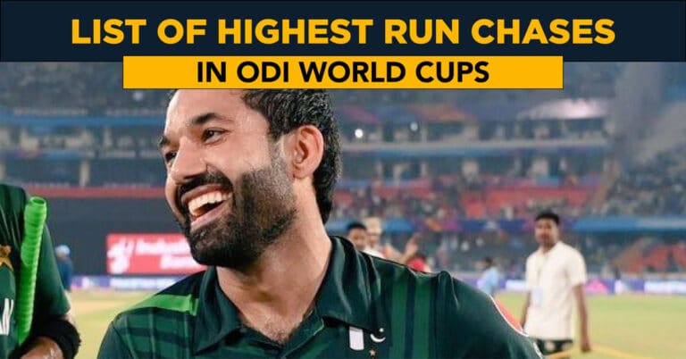 List of top 5 highest successful run chases in ODI World Cups