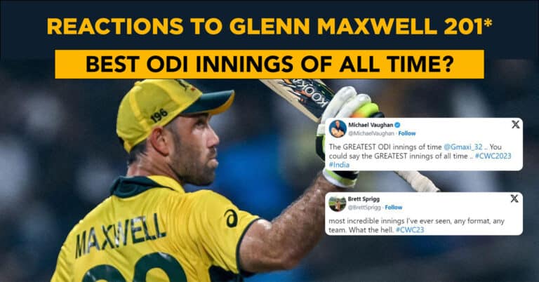 Twitter reactions to unbelievable Glenn Maxwell 201* against Afghanistan