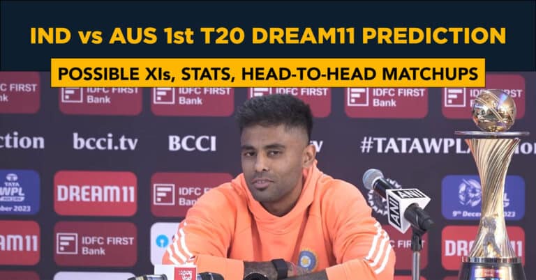 IND vs AUS 1st T20 2023 Dream11 Prediction Fantasy Cricket Tips Possible XI Pitch Report