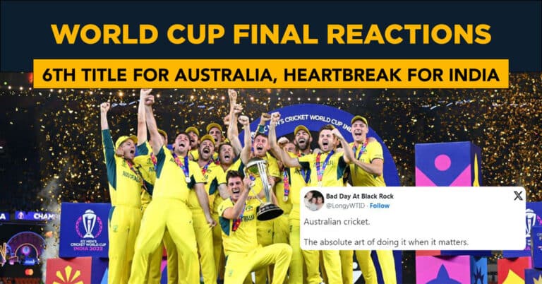ODI World Cup Final Twitter Reactions: Australia win 6th title, more heartbreak for India