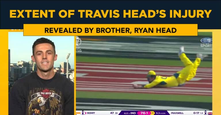 Ryan Head, brother of Travis Head, reveals the opener’s incredible recovery from fractured hand