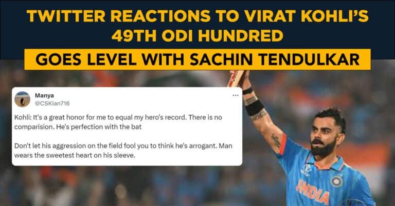 Twitter reactions to Virat Kohli’s 49th ODI century – goes level with Sachin Tendulkar