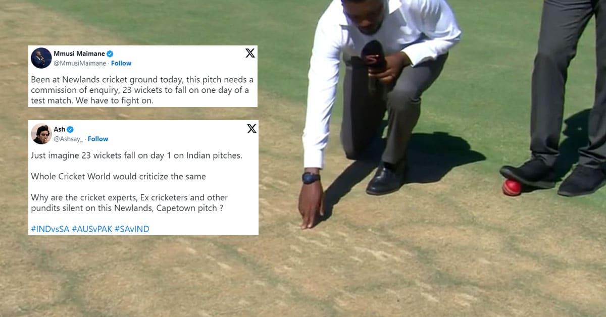 Cricket News: Fans react to the pitch at Newlands in Cape Town after 23 wickets fall on day one of the SA vs IND Test