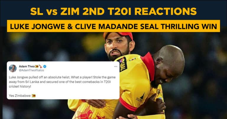 SL vs ZIM 2nd T20 Reactions – Luke Jongwe and Craig Ervine help seal great win