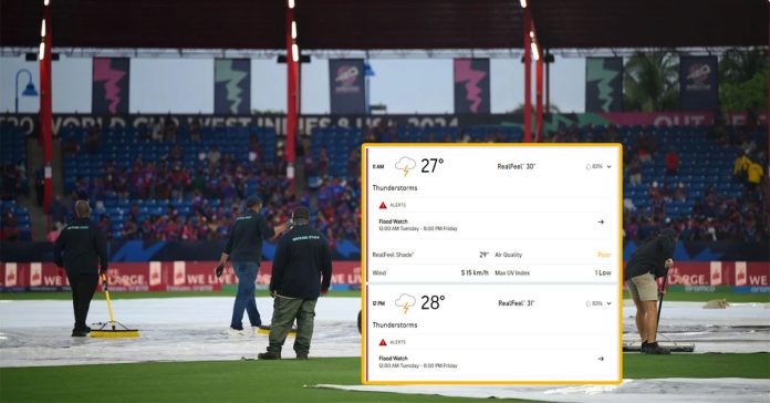 Pakistan and Ireland must win their remaining games to stand a chance of qualifying, but the Lauderhill Florida weather forecast isn't kind.