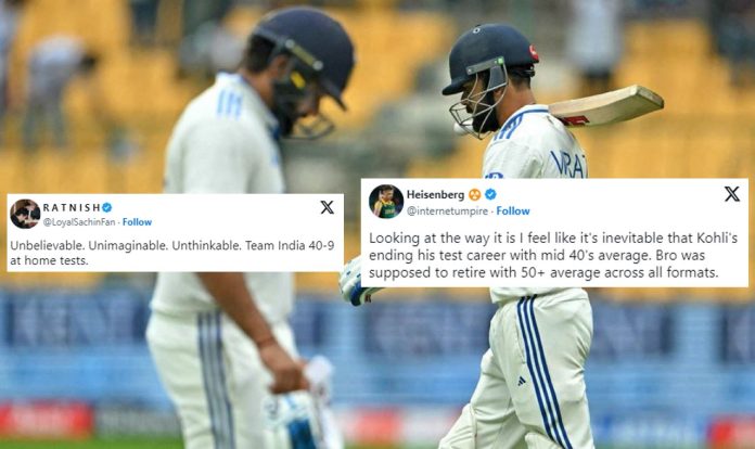 Cricket News: Fans, pundits react and troll India after they were bundled out for just 46 against New Zealand at Bengaluru.
