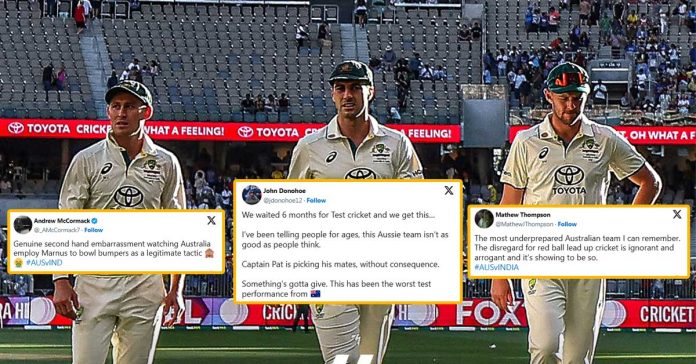 Australia fans have slammed the team for their terrible showing in the first Test of the 2024/25 BGT against India at Perth.