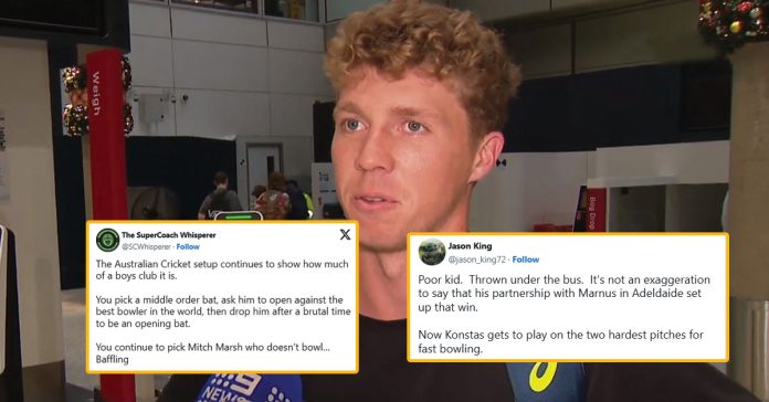 Australia fans have criticised George Bailey for the decision to drop Nathan McSweeney ahead of the Boxing Day Test against India.
