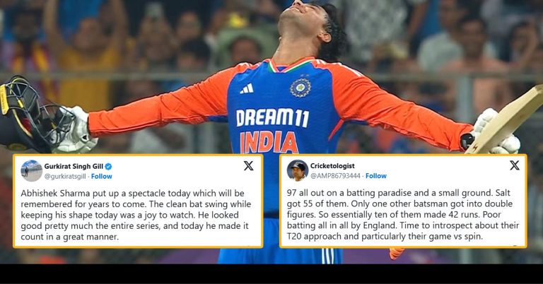 Reactions to Abhishek Sharma 135 off 54 balls and India’s 150 run win vs ENG in 5th T20