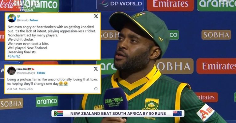 “Disheartening” – South Africa fans react to CT 2025 Semi Final defeat to New Zealand