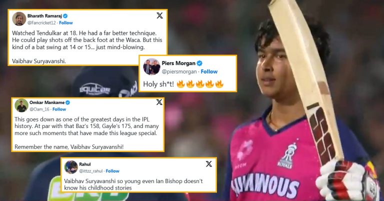 “The IPL itself is older” – Twitter reactions to Vaibhav Suryavanshi’s UNBELIEVABLE 101 (38)