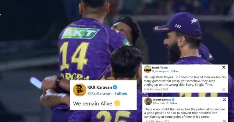 KKR vs RR Twitter Reactions – Hosts survive Riyan Parag 95 to win thriller by 1 run