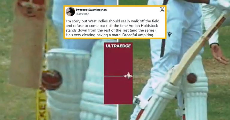 “Pathetic!” – Fans react to DRS errors by 3rd umpire Adrian Holdstock in WI vs AUS Test