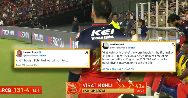 Virat Kohli criticised for 43 (35) in IPL 2025 Final
