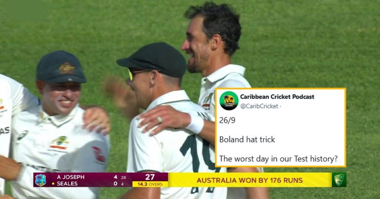 “Worst day in our Test history?” – Twitter reactions to West Indies 27 all-out against Australia