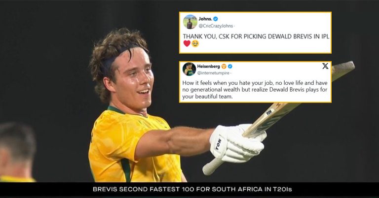 “Announcing himself to the world” – Twitter Reactions to stunning by 125 off 56 balls Dewald Brevis against Australia