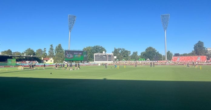 A look at key T20 records at Manuka Oval Canberra, including recent results, batting first vs chasing and pace vs spin comparison.
