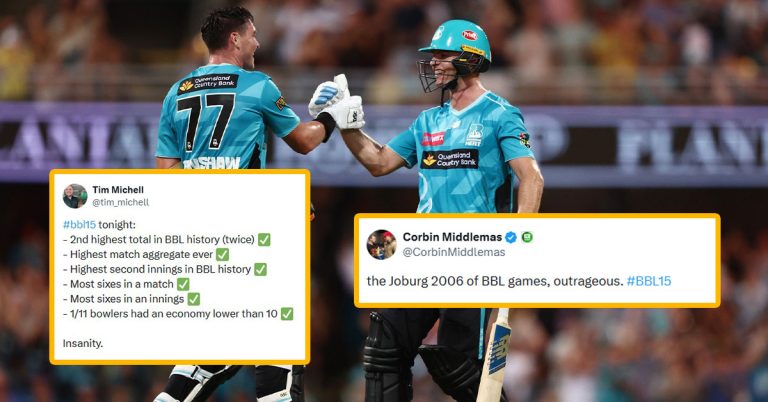 Reactions as Brisbane Heat chase 258 in remarkable BBL win against Perth Scorchers