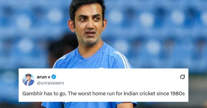 India fans have expressed their disappointment at Gautam Gambhir following another series loss, this time in the ODI format against NZ.
