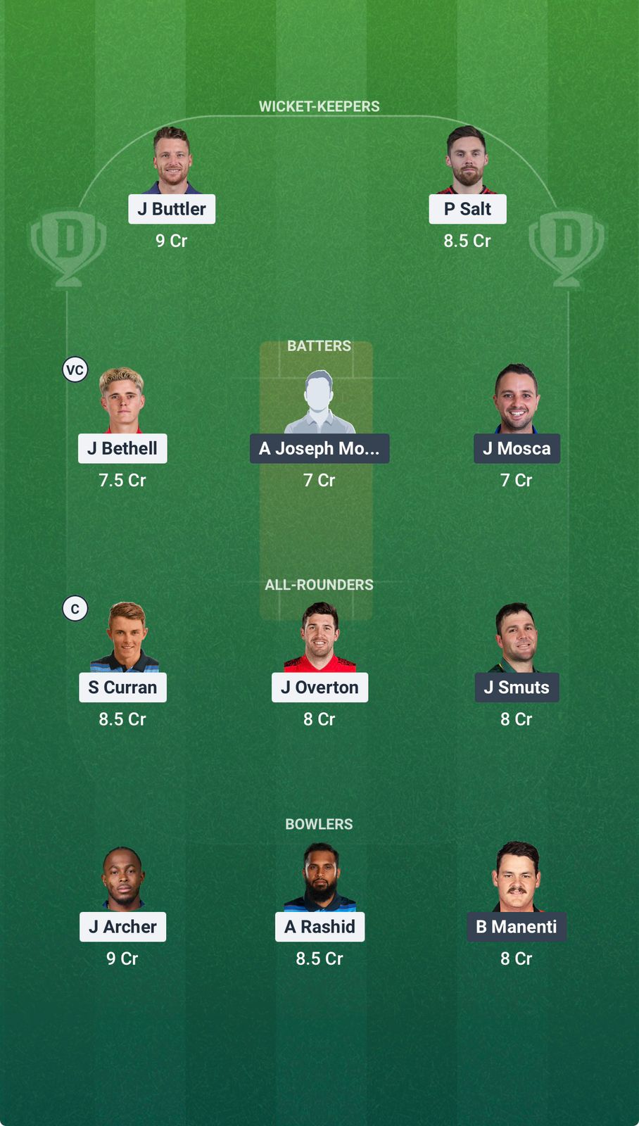 Screenshot from Dream11 app. Possible XIs, Fantasy Cricket Tips, Kolkata Pitch Report & Dream11 Prediction for the 29th Match of the T20 World Cup 2026: ENG vs ITA Today.