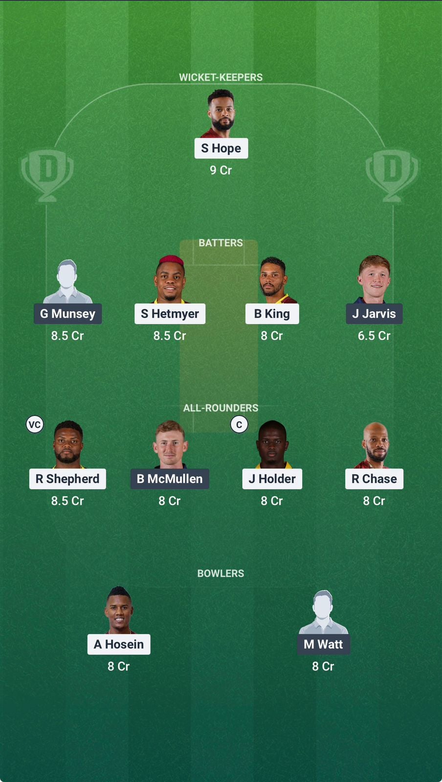 Screenshot from Dream11 app. Possible XIs, Fantasy Cricket Tips, Kolkata Pitch Report & Dream11 Prediction for the 2nd Match of the T20 World Cup 2026: WI vs SCO Today