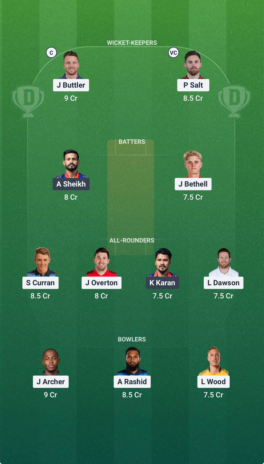 Screenshot from Dream11 app. Possible XIs, Fantasy Cricket Tips, Wankhede Pitch Report & Dream11 Prediction for the 5th Match of the T20 World Cup 2026: ENG vs NEP Today.