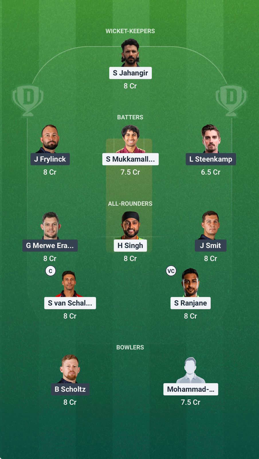 Screenshot from Dream11 app. Possible XIs, Fantasy Cricket Tips, Mumbai Pitch Report & Dream11 Prediction for the 26th Match of the T20 World Cup 2026: USA vs NAM Today.