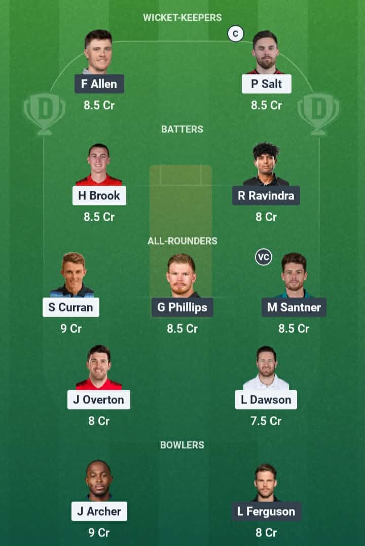 Screenshot from Dream11 app. Possible XIs, Fantasy Cricket Tips, Colombo Pitch Report & Dream11 Prediction for the 49th Match of T20 World Cup 2026: ENG vs NZ Today.