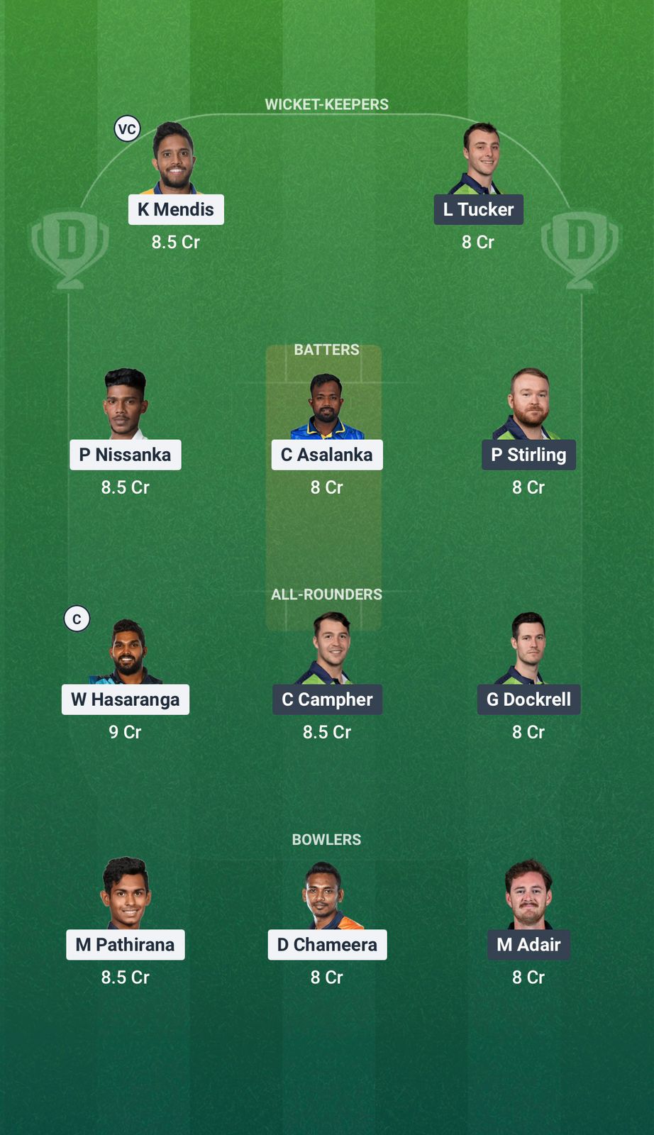Screenshot from Dream11 app. Possible XIs, Fantasy Cricket Tips, Colombo Pitch Report & Dream11 Prediction for the 6th Match of the T20 World Cup 2026: SL vs IRE Today.