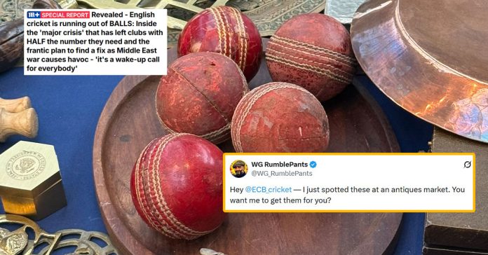 Fans react to the news that England face a shortage of Dukes balls for the upcoming season due to the war in the Middle East.