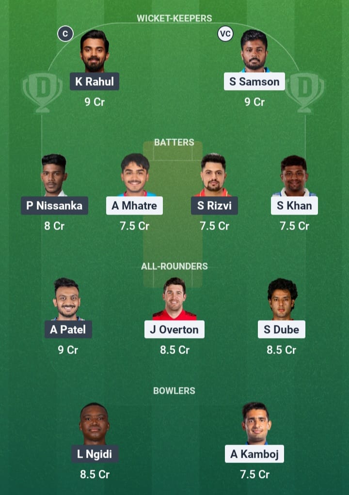Screenshot from Dream11 app. Possible XIs, Fantasy Cricket Tips, Chepauk Pitch Report & Dream11 Prediction for the 18th match of IPL 2026: CSK vs DC Today.
