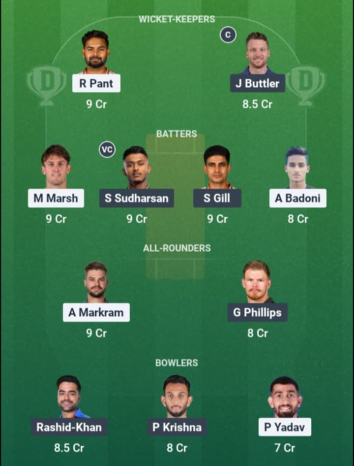Screenshot from Dream11 app. Possible XIs, Fantasy Cricket Tips, Lucknow Pitch Report & Dream11 Prediction for the 18th match of IPL 2026: LSG vs GT Today.