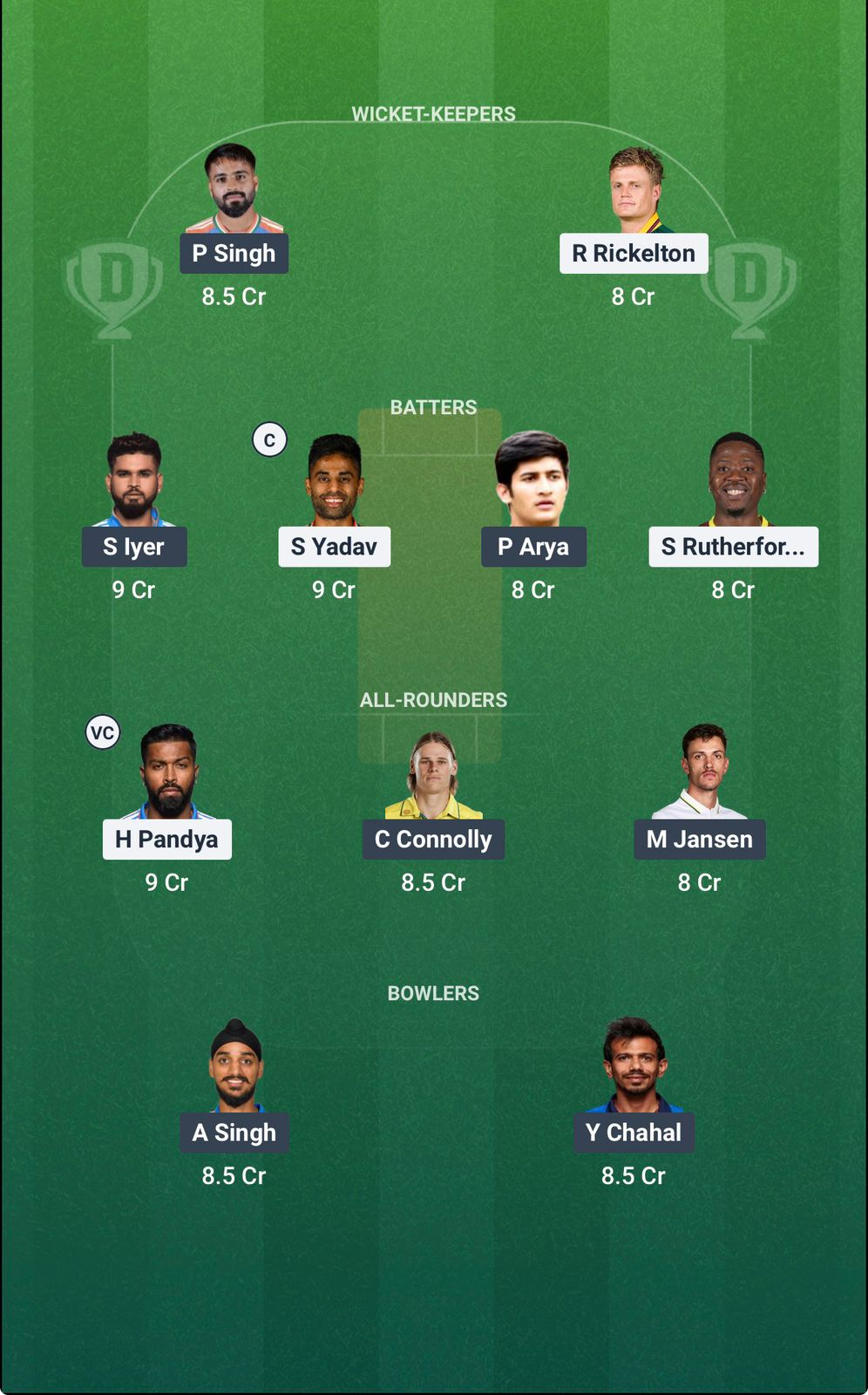 Screenshot from Dream11 app. Possible XIs, Fantasy Cricket Tips, Wankhede Pitch Report & Dream11 Prediction for the 24th match of IPL 2026: MI vs PBKS Today.