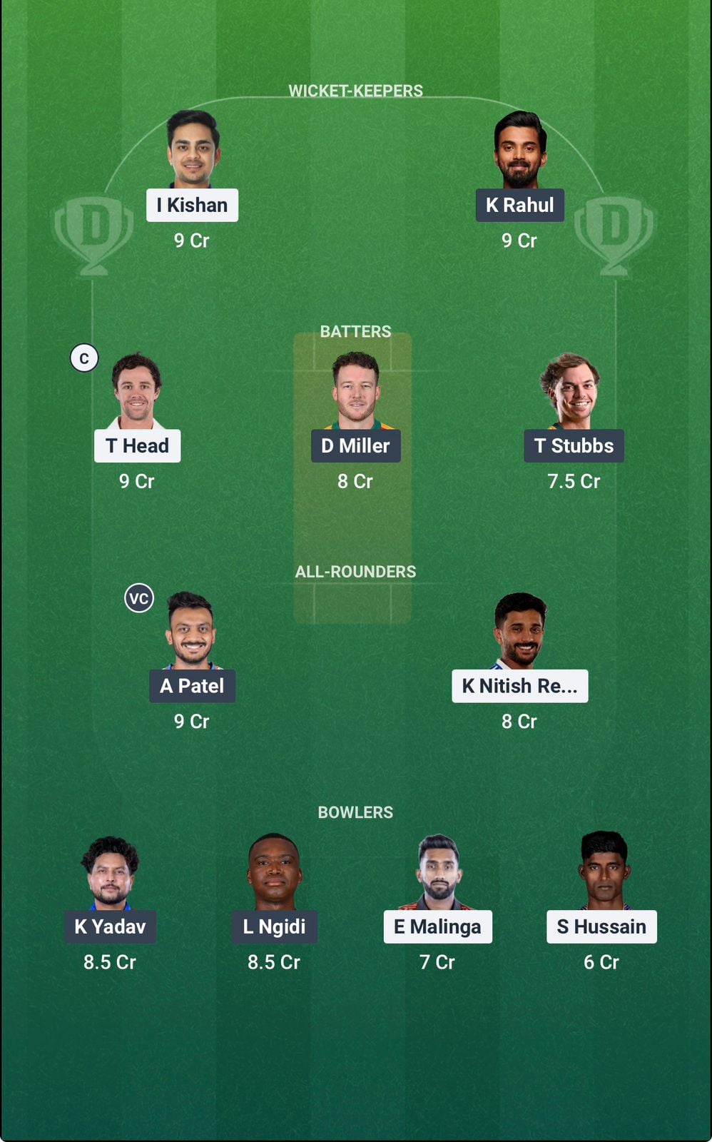 Screenshot from Dream11 app. Possible XIs, Fantasy Cricket Tips, Hyderabad Pitch Report & Dream11 Prediction for the 31st match of IPL 2026: SRH vs DC Today.