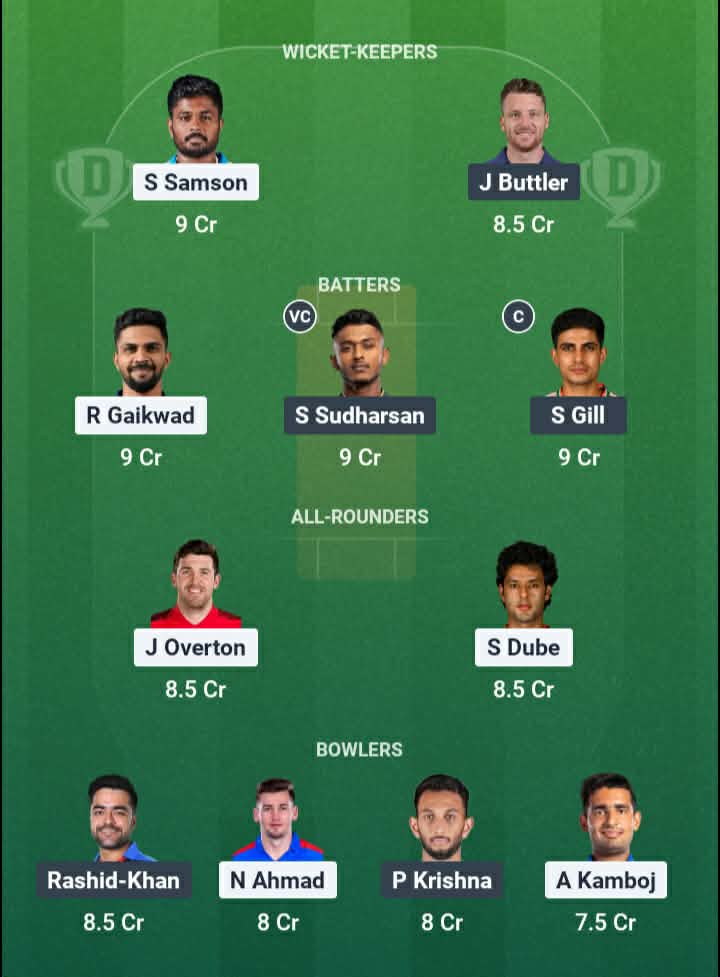 Screenshot from Dream11 app. Possible XIs, Fantasy Cricket Tips, Chepauk Pitch Report & Dream11 Prediction for the 37th match of IPL 2026: CSK vs GT Today.