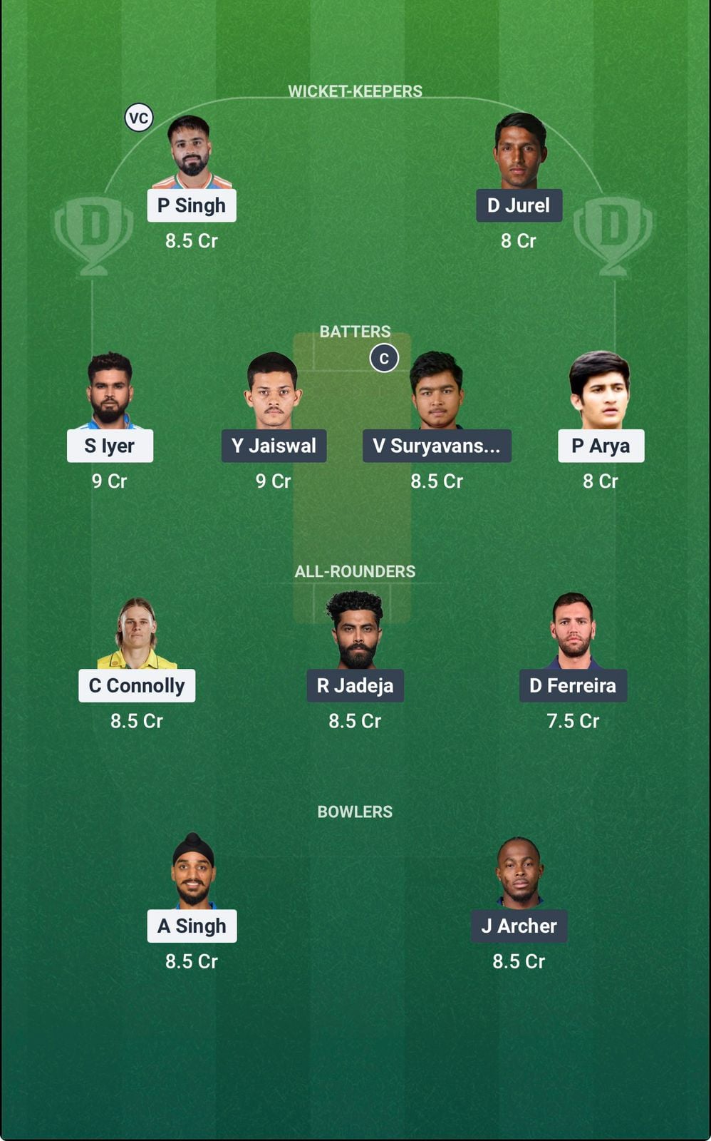 Screenshot from Dream11 app. Possible XIs, Fantasy Cricket Tips, Mullanpur Pitch Report & Dream11 Prediction for the 40th match of IPL 2026: PBKS vs RR Today.