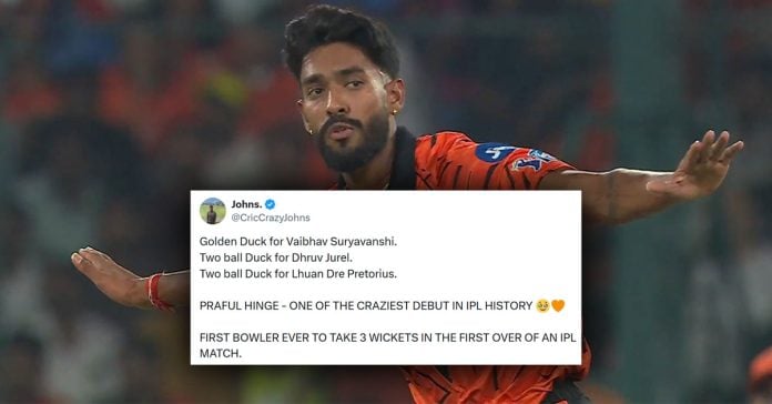 Reactions to an incredible night for SRH, where debutants Praful Hinge and Sakib Hussain ripped unbeaten RR to shreds.