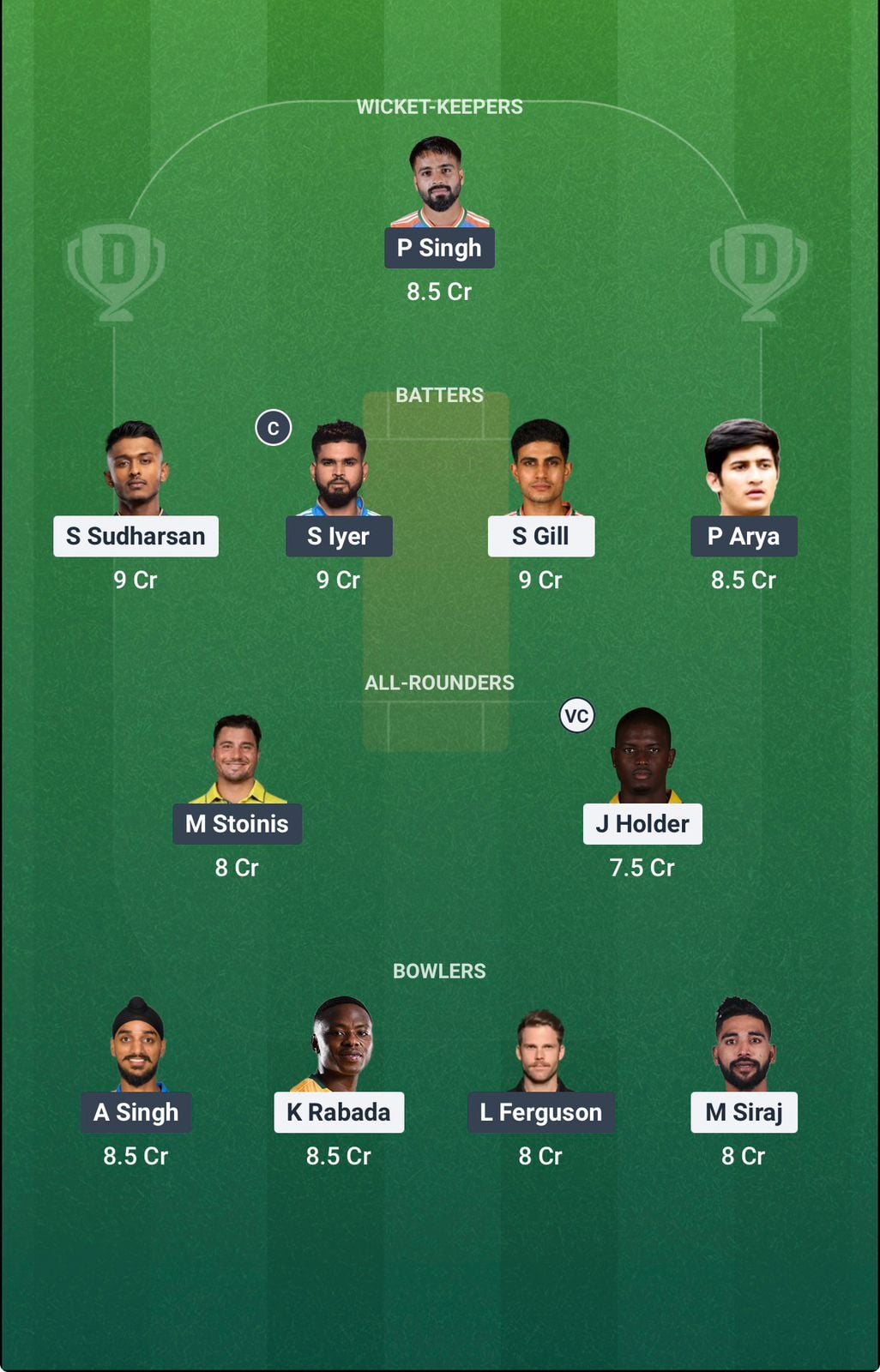 Screenshot from Dream11 app. Possible XIs, Fantasy Cricket Tips, Ahmedabad Pitch Report & Dream11 Prediction for the 46th match of IPL 2026: GT vs PBKS Today.