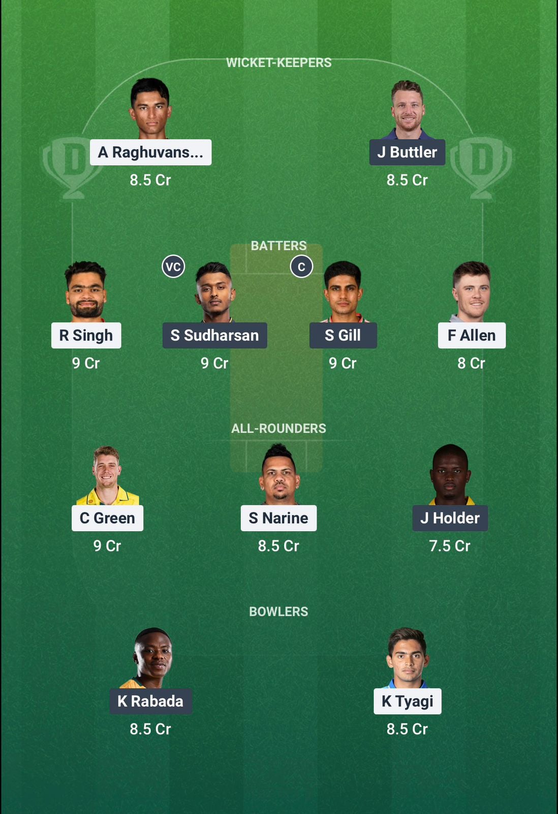 Screenshot from Dream11 app. Possible XIs, Fantasy Cricket Tips, Kolkata Pitch Report & Dream11 Prediction for the 60th match of IPL 2026: KKR vs GT Today.