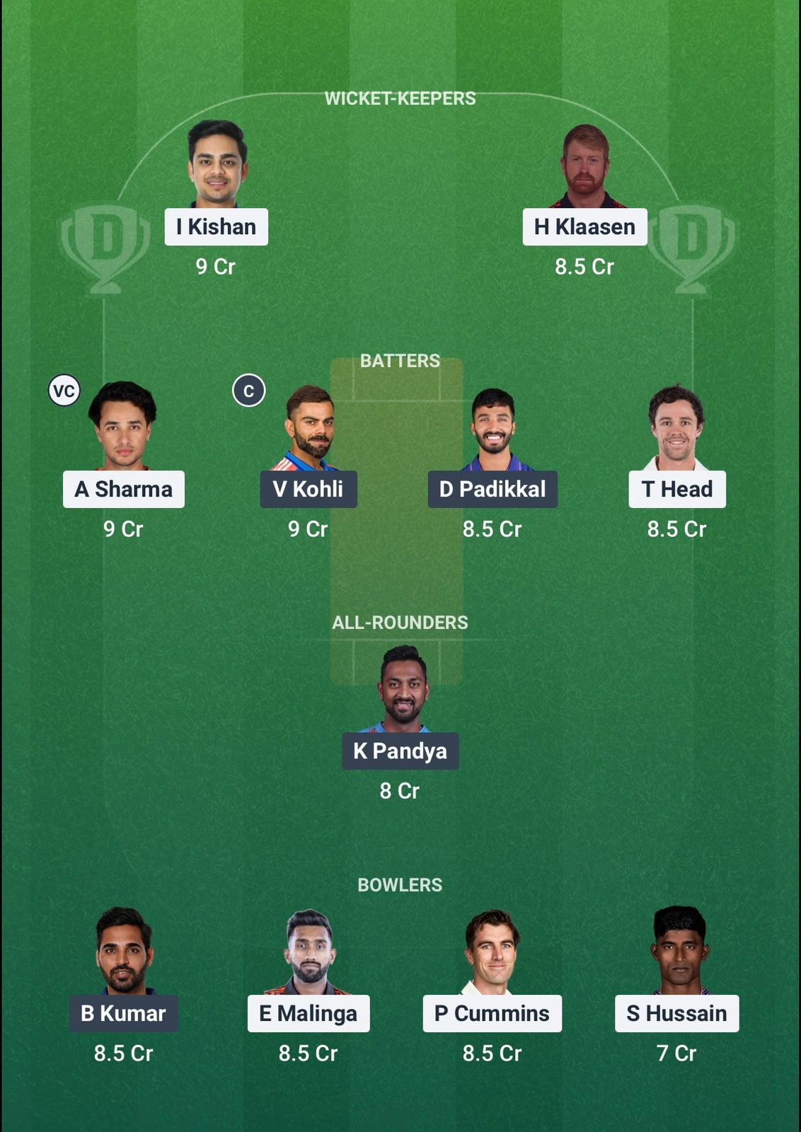 Screenshot from Dream11 app. Possible XIs, Fantasy Cricket Tips, Hyderabad Pitch Report & Dream11 Prediction for the 67th match of IPL 2026: SRH vs RCB Today.